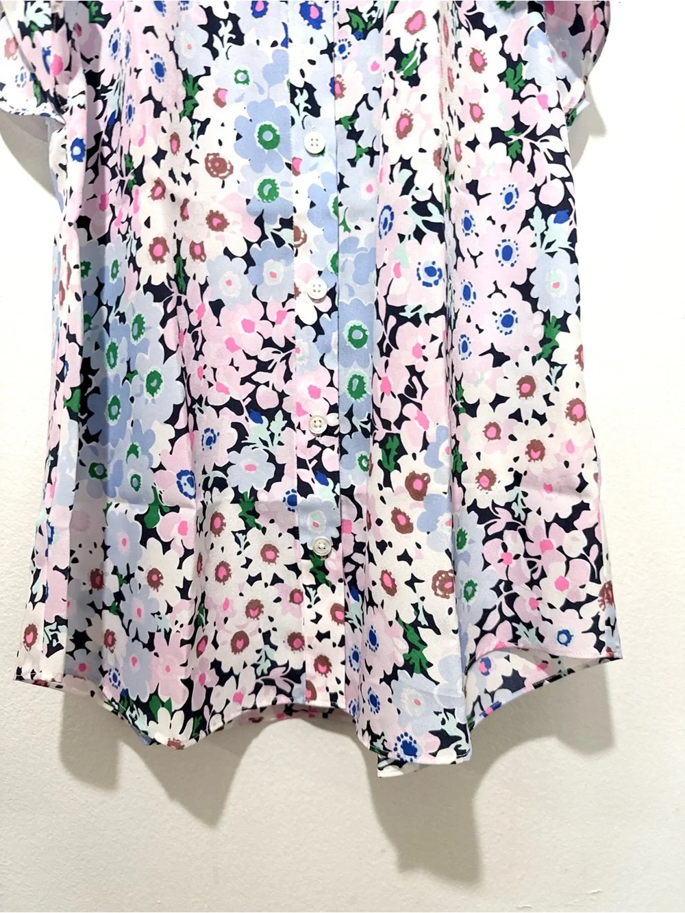 kate spade Pastel Multi Floral Ruffle-Sleeve Dress